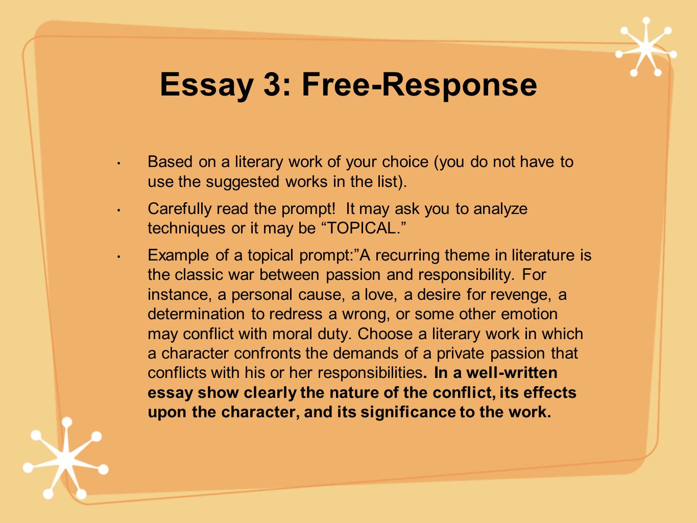 Types of response to literature essays